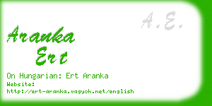 aranka ert business card